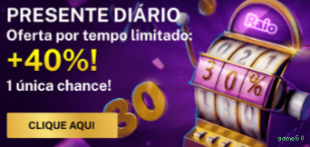 Bônus boas-vindas game60 R$100